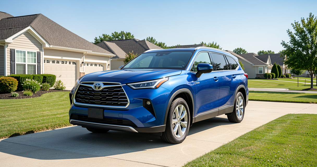 Toyota Grand Highlander 2026 hybride vue avant, SUV familial trois rangées